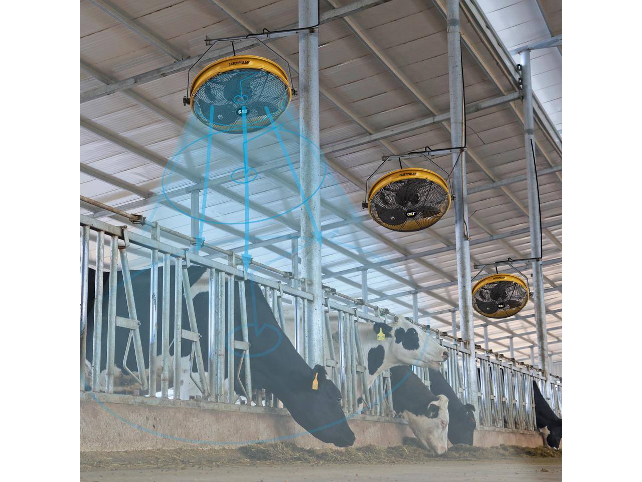 Alt View 10. Caterpillar - Caterpillar CF-HVOD-18S-NG 18" IPX4 4000 CFM 3-Speed Wall Fan.