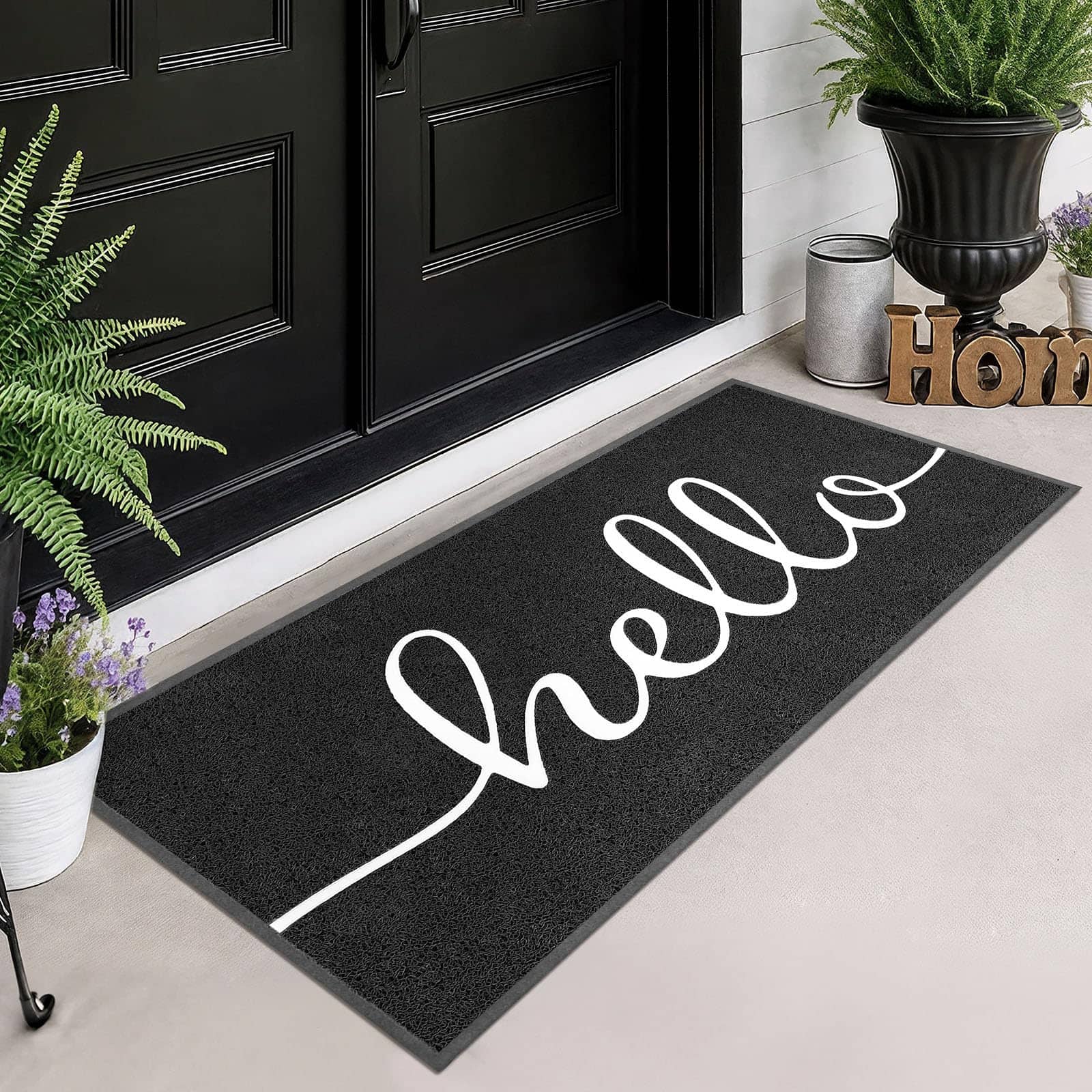 Paradigms Interiors - Funny Welcome Mats Front Door Mat For Outside Entry Doormat Outdoorindoor Entrance Rugs Entryway Indoor Outdoor Home Por - Hello-2' x 4'11" (Rectangular)