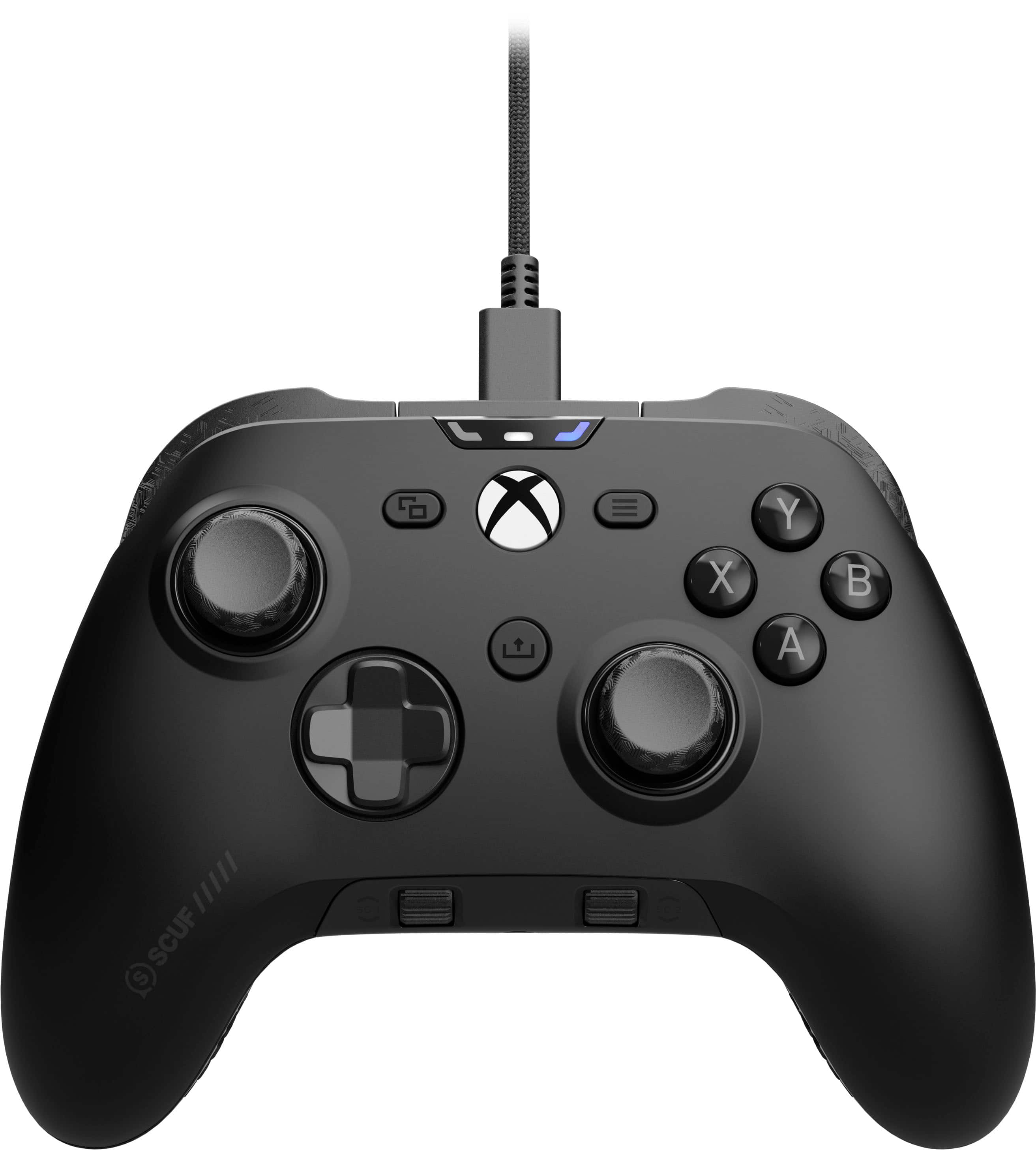 Front. SCUF - Valor Pro Wired Performance Controller for Xbox Series X|S, Xbox One, and PC - Black.