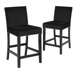 New Classic Furniture - Furniture Celeste 39.5" Wood Counter Chair (Set of 2) - Black