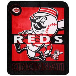 Logo Brands - Cincinnati Reds 50'' x 60'' Raschel Blanket - Multicolor