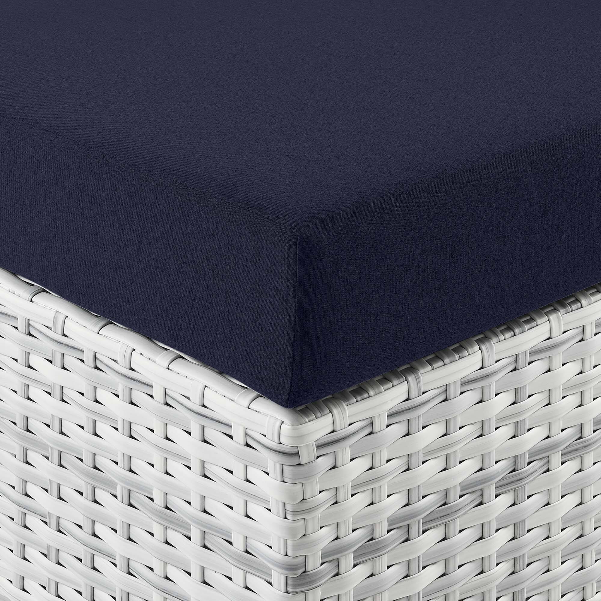 Alt View 2. Modway - Convene Outdoor Patio Ottoman by Modway - Light Gray Navy.