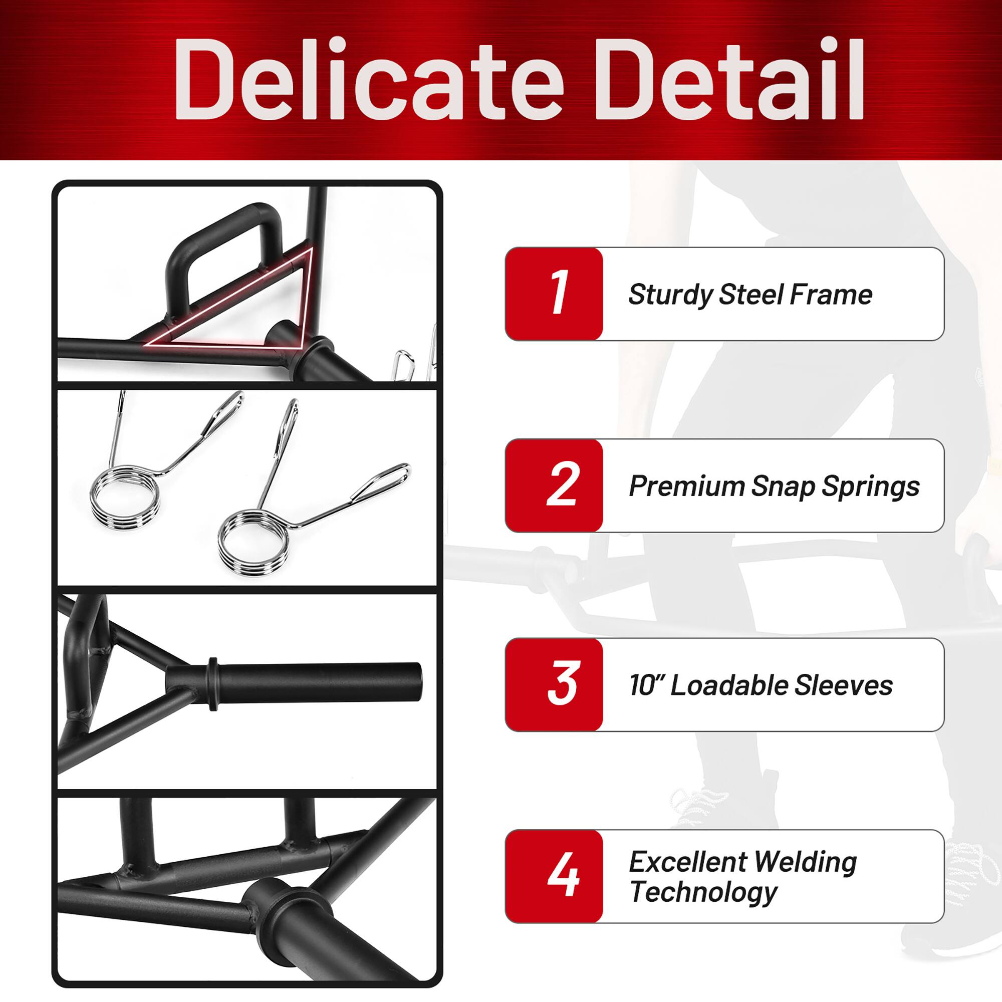 Delicate Detail 1 Sturdy Steel Frame 2 Premium Snap Springs 3 10" Loadable Sleeves 4 Excellent Welding Technology