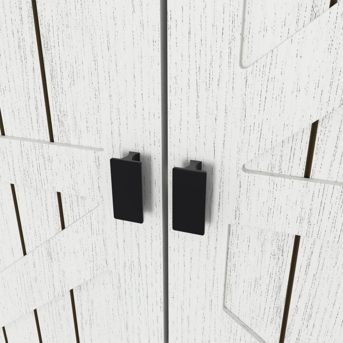 Alt View 5. HTUTWOO - Entryway Shoe Cabinet - 5-Tier Narrow Shoe Storage with 2 Doors & Open Shelves, Space-Saving,for Hallway, Apartment. - White.