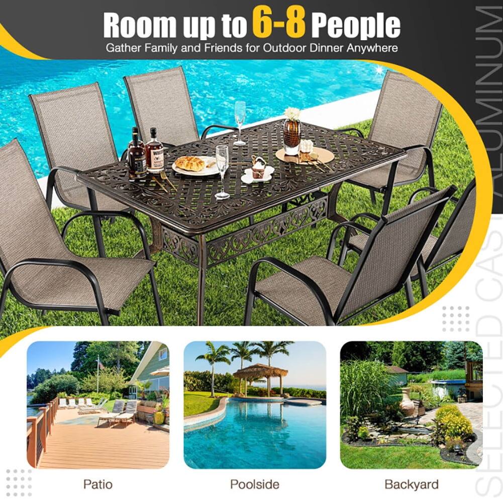 Room up to 6-8 People  
Gather Family and Friends for Outdoor Dinner Anywhere  

Patio  
Poolside  
Backyard