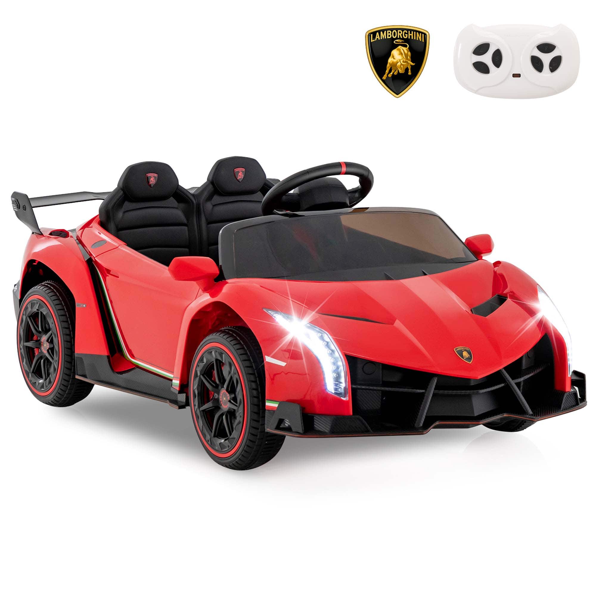 Costway - Licensed Lamborghini 4WD Kids Ride-on Sports Car 12V Battery Powered with 3 Speeds - Red price history on PriceWatchPro