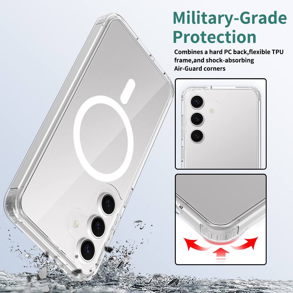Military-Grade Protection  
Combines a hard PC back, flexible TPU frame, and shock-absorbing Air-Guard corners