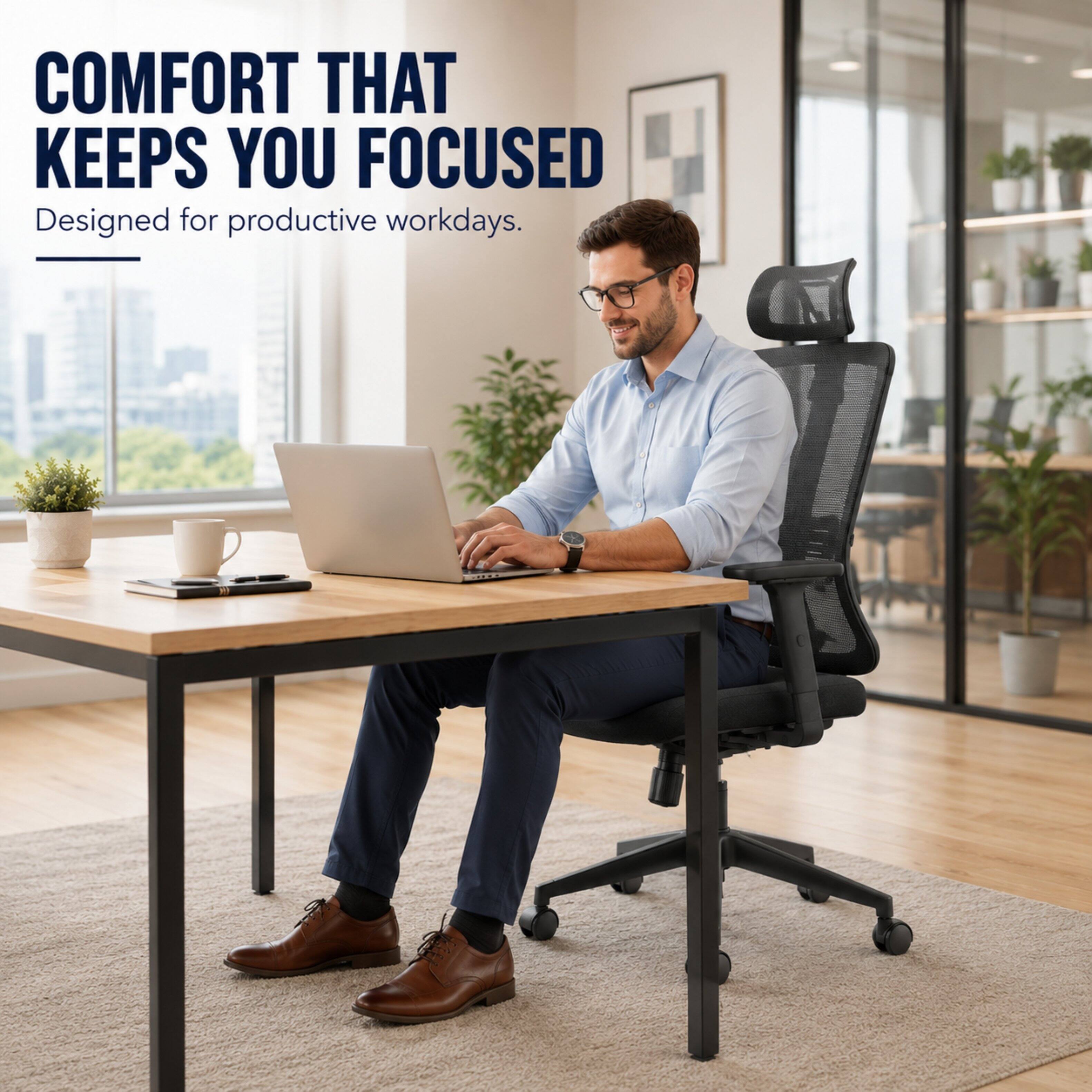 COMFORT THAT KEEPS YOU FOCUSED  
Designed for productive workdays.