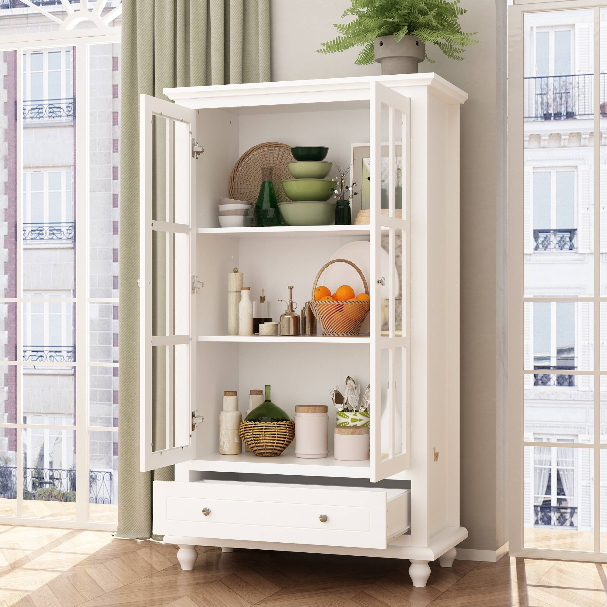 Alt View 8. Famapy - Famapy Display Cabinet Buffet Showcase & Organize in Style Credenzas - White.
