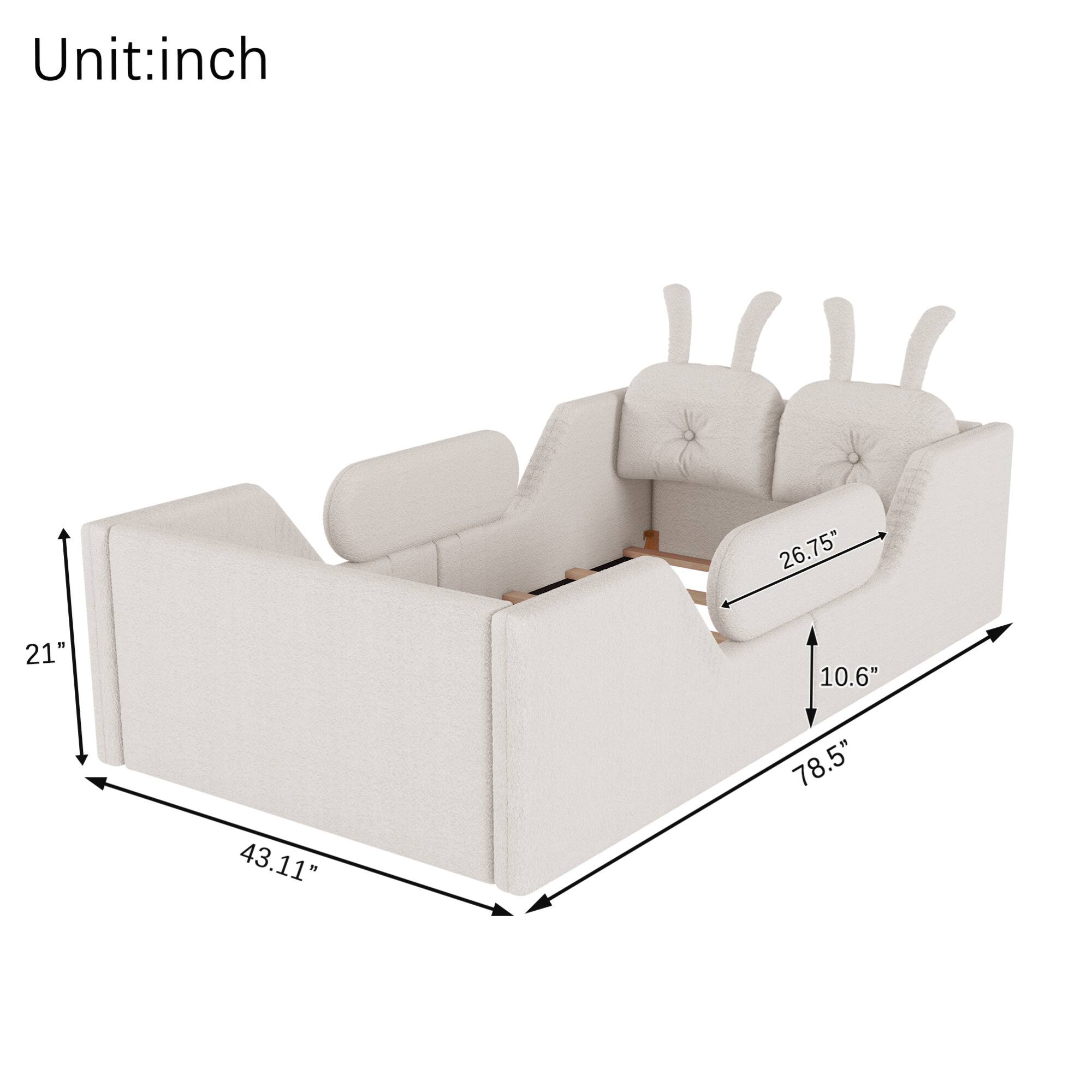 Unit: inch  
26.75"  
21"  
10.6"  
43.11"  
78.5"