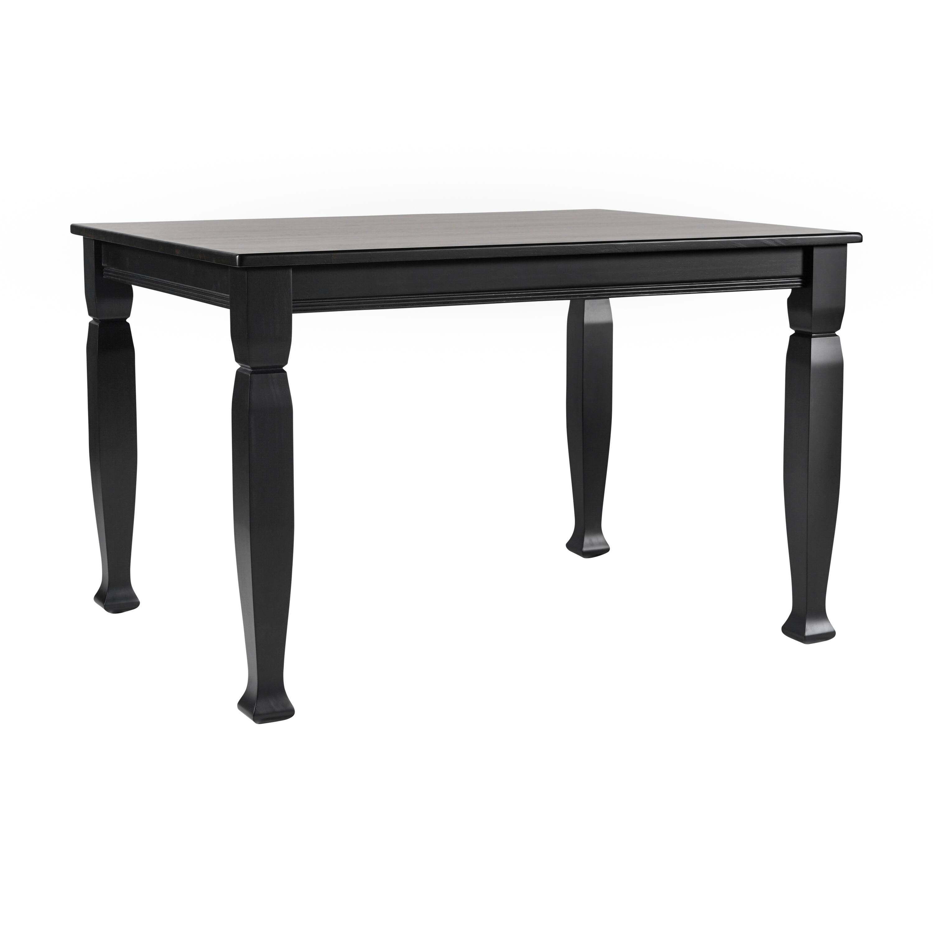 Alt View 1. Emma + Oliver - Milford Wooden Dining Table with Turned Wooden Legs - Black Matte.