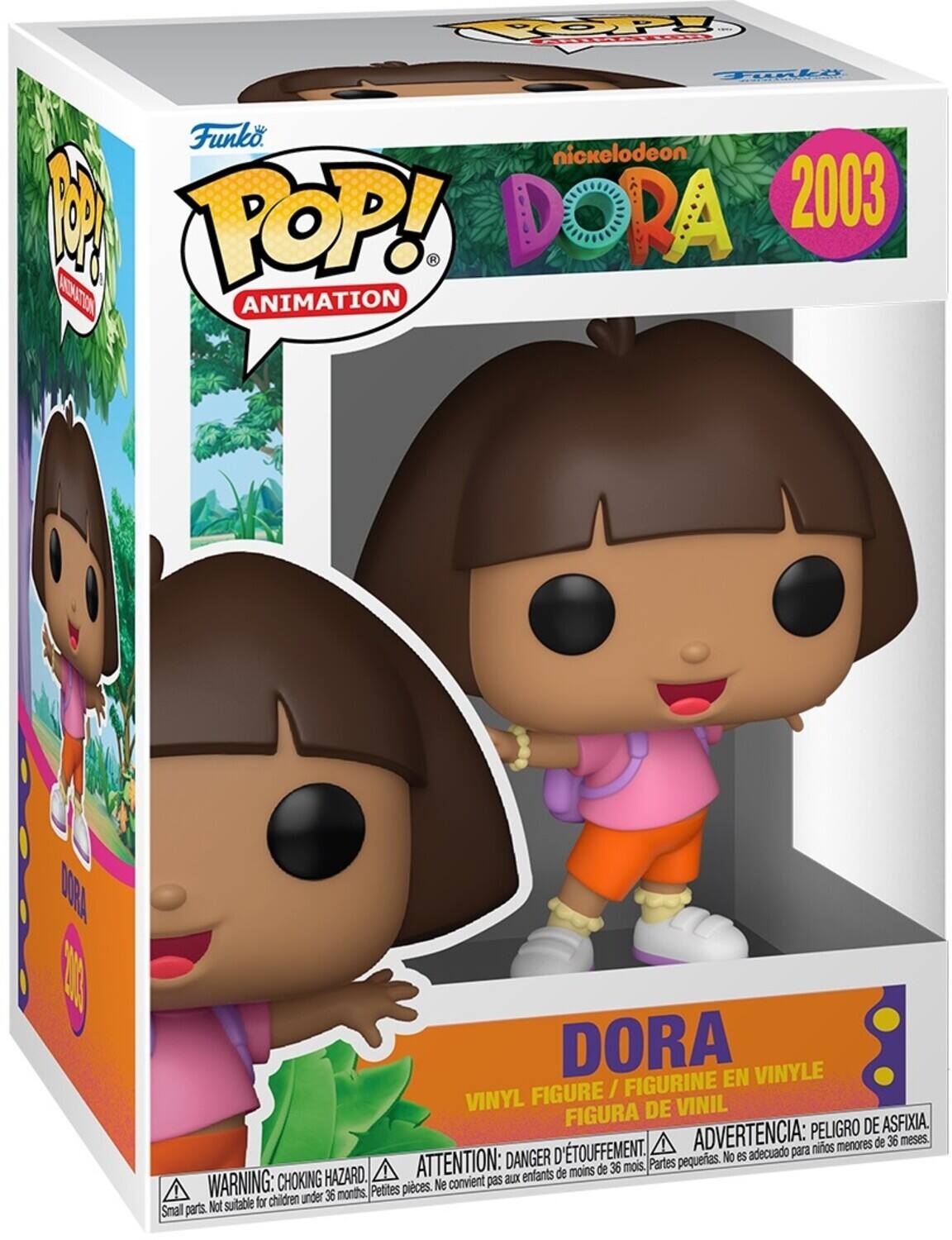 POP! Funko. nickelodeon M POP! DORA 2003 ADAITON ANIMATION 00 DORA LI DORA EN VINYLE FIGURE / FIGURINE VINYL DE VINIL FIGURA DE ASFIXIA ADVERTENCIA: PELIGRO DE ASFIXIA. ATTENTION: DANGER D'ETOUFFEMENT. Partes pequeas. No es adecuado para niños menores de 36 meses. WARNING: CHOKING HAZARD. Small parts. Not suitable for children under 36 months. Petites pieces. Ne convient pas aux enfants.