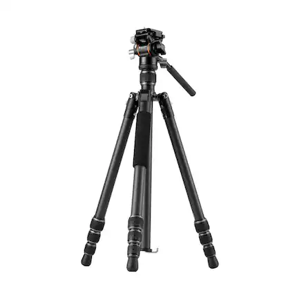 Front. Vanguard - Vanguard Vesta GO 234CV10 Carbon Fiber Travel Tripod with VEO PV-10 Head (Black).