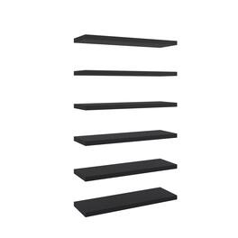 TuHome - 36" x 11" Floating Wall Shelf, Wall-Mounted Display Ledge for Living Room, Bedroom or Office Storage - Wenge