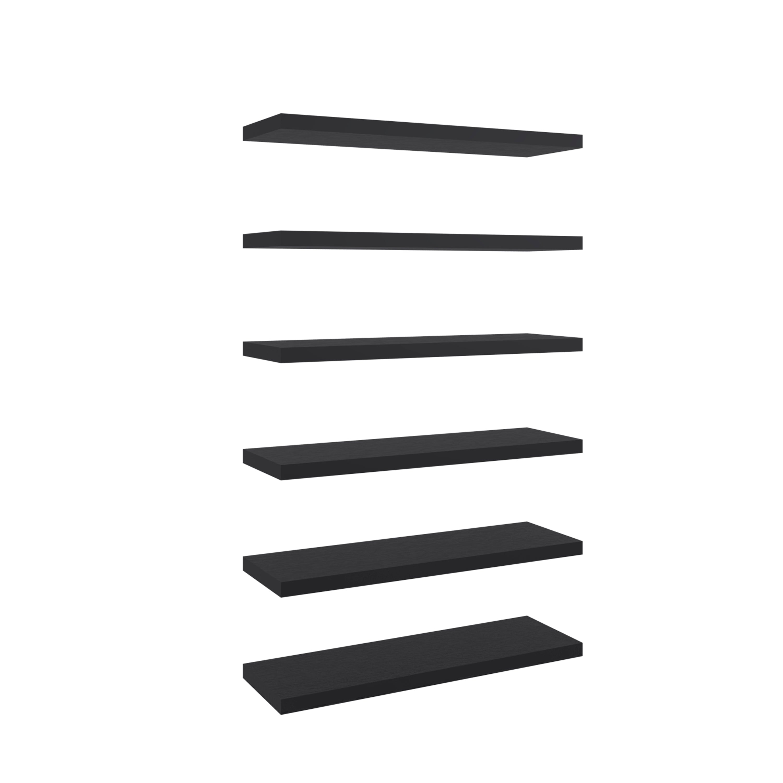 TuHome - 36" x 11" Floating Wall Shelf, Wall-Mounted Display Ledge for Living Room, Bedroom or Office Storage - Wenge
