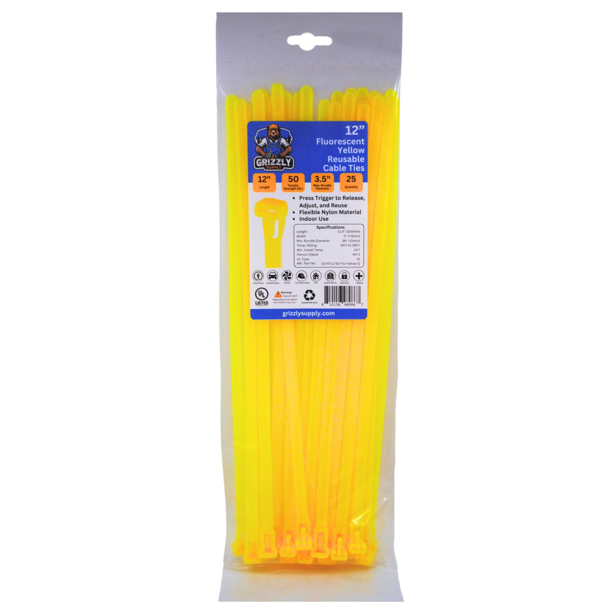 GRIZZLY 12" 50 - 12" Fluorescent Yellow Reusable Cable Ties 3.5" 25 - Press Trigger to Release. Adjust, and Reuse Flexible Nylon Material Inder Use Nn - | - . - 1 - - - I - - . - - - - - - - - - - - - - - - - - - - - - - - - - - - - - - - - - - - - - - - - - - - - - - - - - - - - - - - - - - - - - - - - - - - - - - - - - - - - - - - - - - - - - - - - - - - - - - - - - - - - - - - - - - - - - - - - - - - - - - - - - - - - - - - - - - - - - - - - - - - - - - - - - - - - - - - - - - - - - - - - - - - - - - - - - - - - - - - - - - - - - - - - - - - - - - - - - - - - - - - - - - - - - - - - - - - - - - - - - - - - - - - - - - - - - - - - - - - - - - - - - - - - - - - - - - - - - - - - - - - - - - - - - - - - - - - - - - - - - - - - - - - - - - - - - - - - - - - - - - - - - - - - - - - - - - - - - - - - - - - - - - - - - - - - - - - - - - - - - - - - - - - - - - - - - - - - - - - - - - - - - - - - - - - - - - - - - - - - - - - - - - - - - - - - - - - - - - - - - - - - - - - - - - - - - - - - - - - - - - - - - - - - - - - - - - - - - - - - -