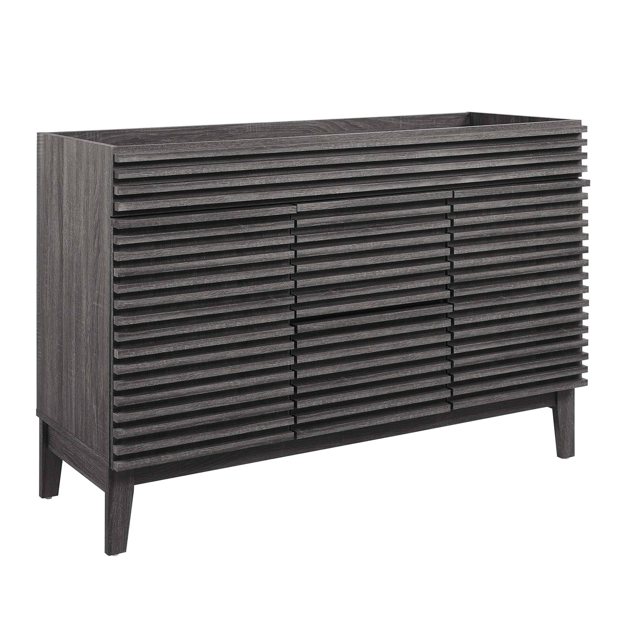 Angle. Modway - Render 48" Bathroom Cabinet Basin Not Included by Modway - Charcoal.