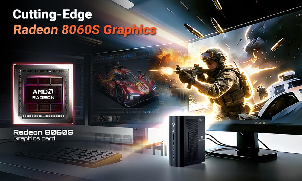 MINIX ER939 AI Mini PC, AMD Ryzen AI Max+ 395, 64GB DDR5/2TB PCIe