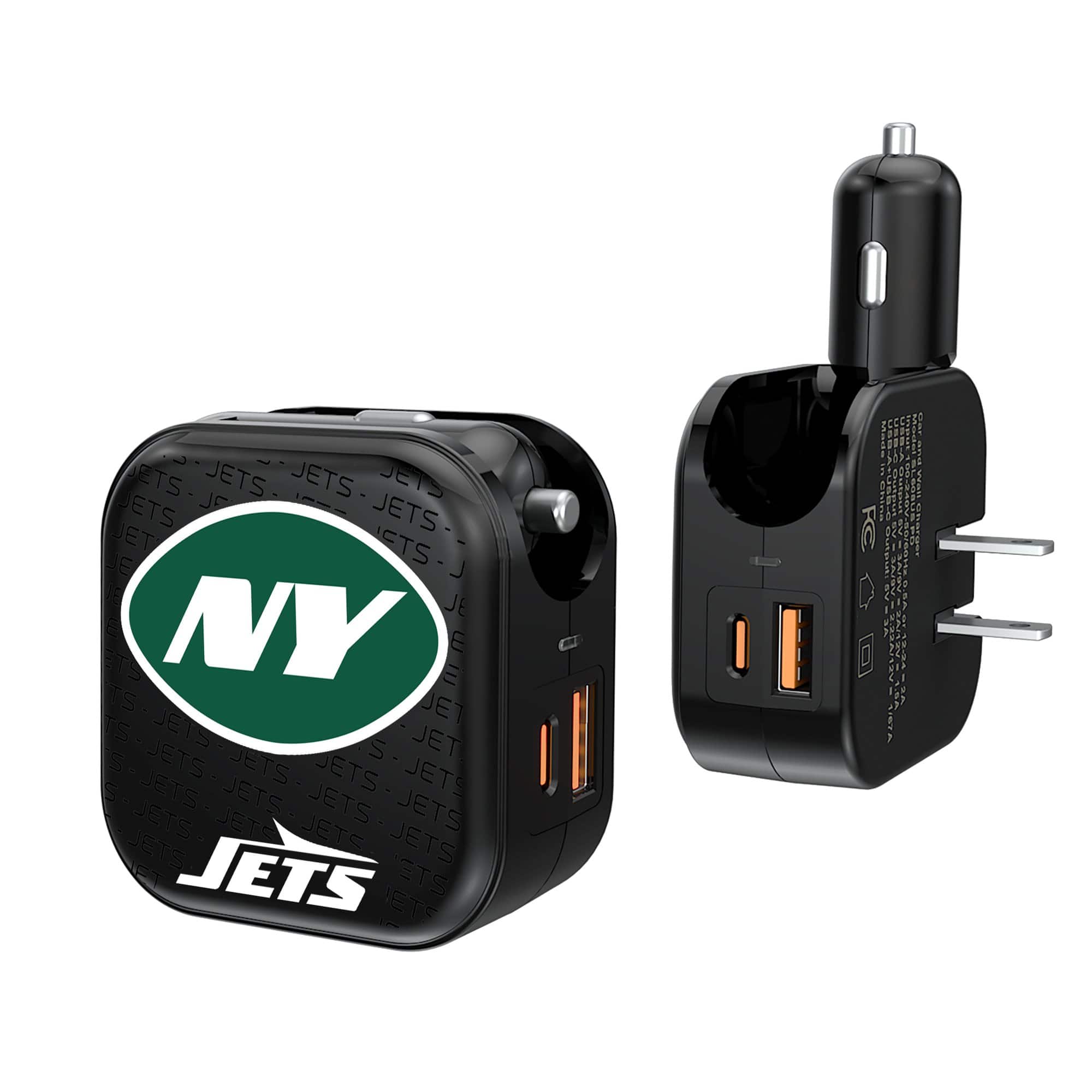 Keyscaper - New York Jets Dual Port USB Car & Home Charger - Multicolor price history on PriceWatchPro