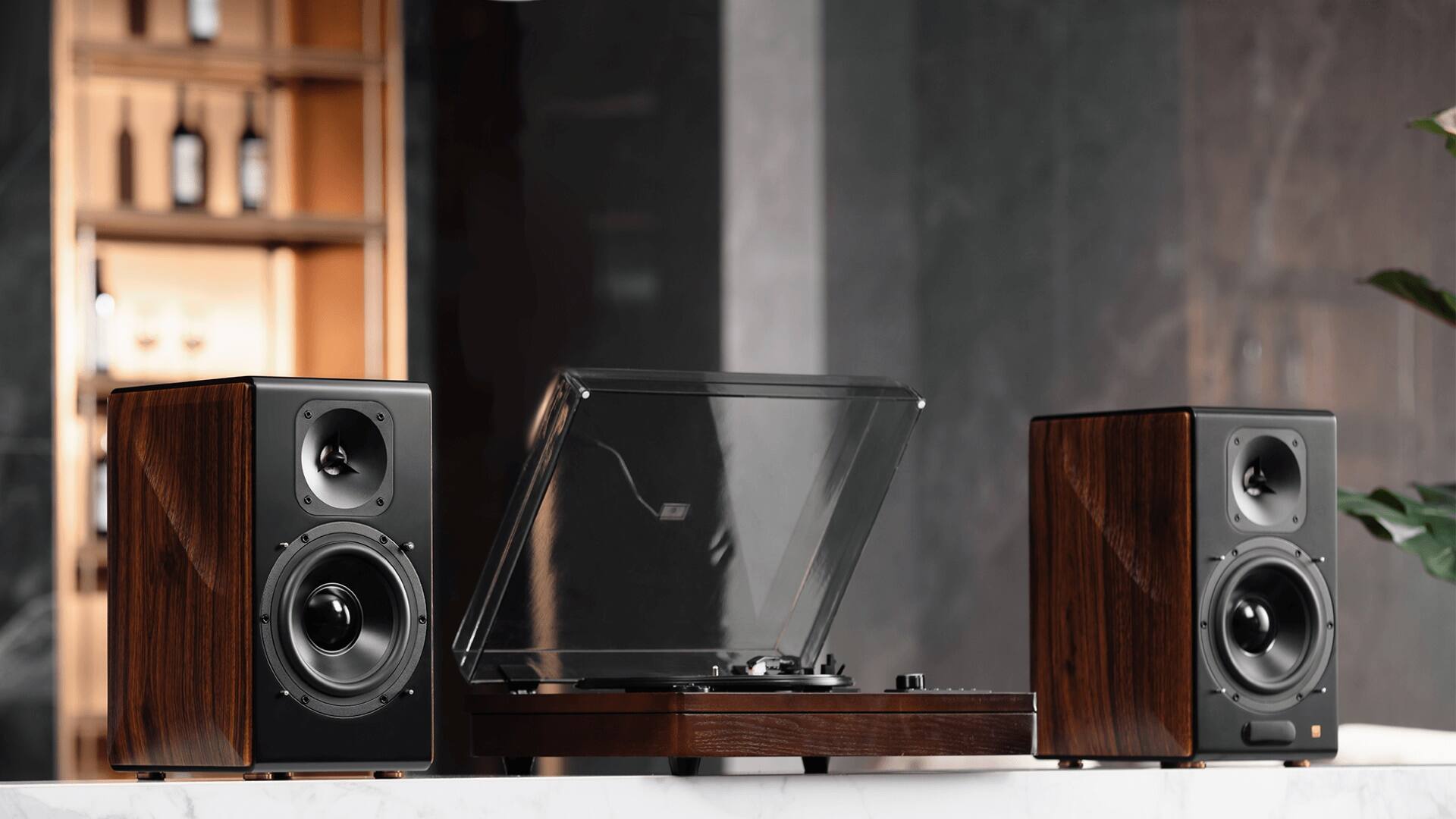 Alt View 2. Edifier - S3000MKII Audiophile Hi-Fi/Hi Res Active Bookshelf 2.0 Speakers, Computer Speakers - 256W - Bluetooth 5.0 HD - Brown.