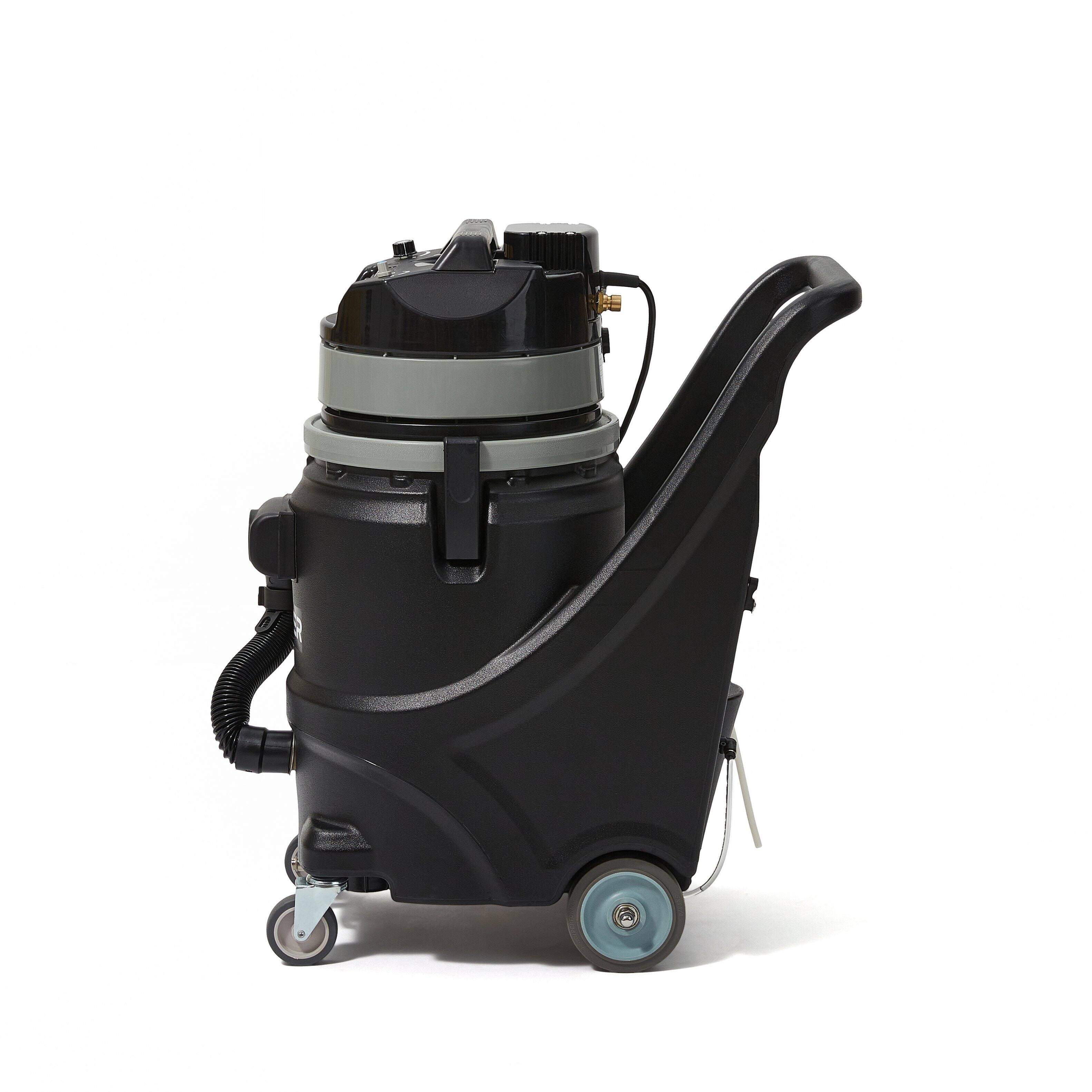 Alt View 7. Dapper Supply - Commercial Steam Wet/Dry Vacuum Cleaner with Extraction, 1 Gal. Solution & 3.5 Gal. Recovery Tank - Black.