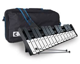CB Percussion - 25-Note Chromatic Bell Set with Aluminum Bars, Double-Ended Mallets and Nylon Carry Bag for Student Percussion Practice