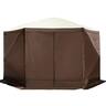 VEVOR - Gazebo Screen Tent, 12 x 12 ft, 6 Sided Pop-up Camping Canopy Shelter Tent with Mesh Windows, Portable Carry Bag - Brown