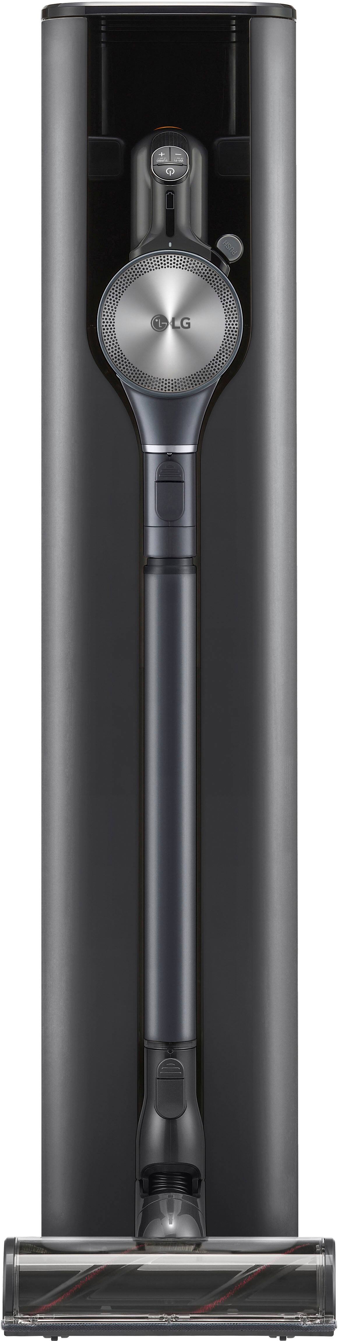 Left. LG - CordZero All-in-One Cordless Stick Vacuum with Auto Empty - Iron Grey.