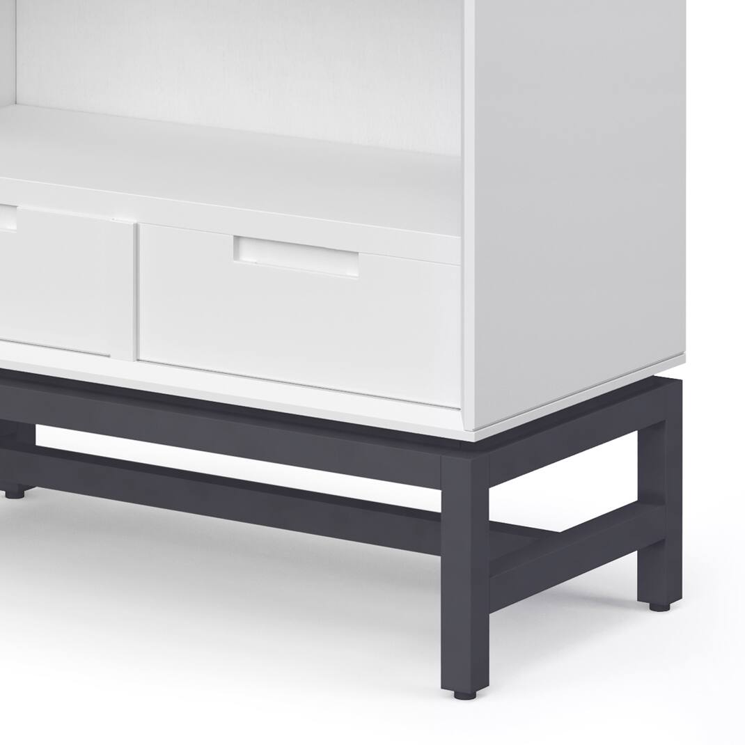 Alt View 6. Simpli Home - Banting 60 inch Desk and 30 inch Bookcase - White.