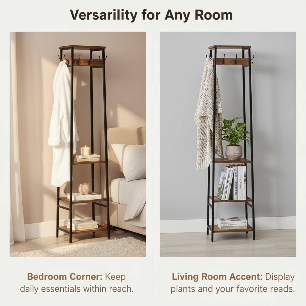 Versatility for Any Room

Bedroom Corner: Keep daily essentials within reach.

Living Room Accent: Display plants and your favorite reads.