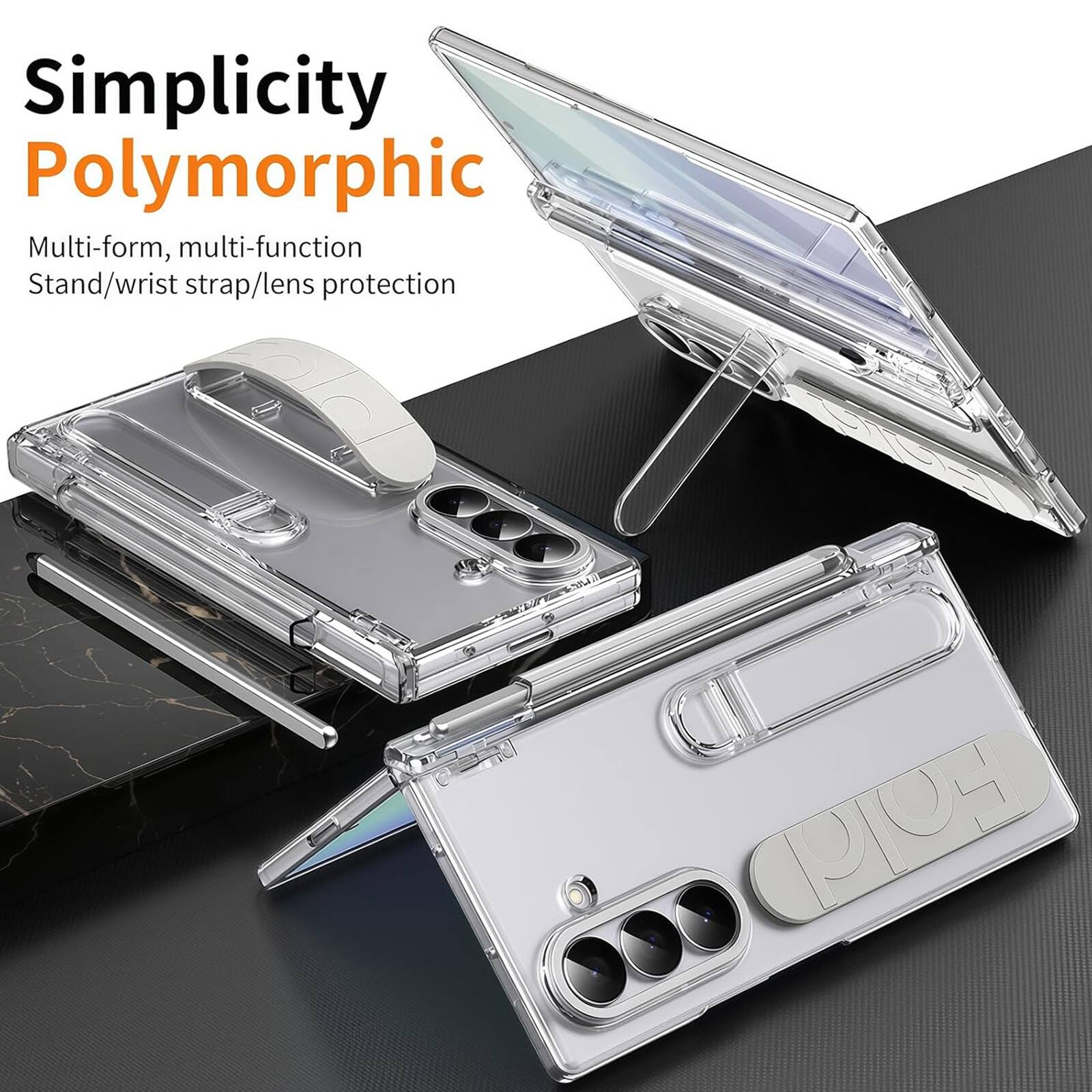 Simplicity Polymorphic  
Multi-form, multi-function  
Stand/wrist strap/lens protection