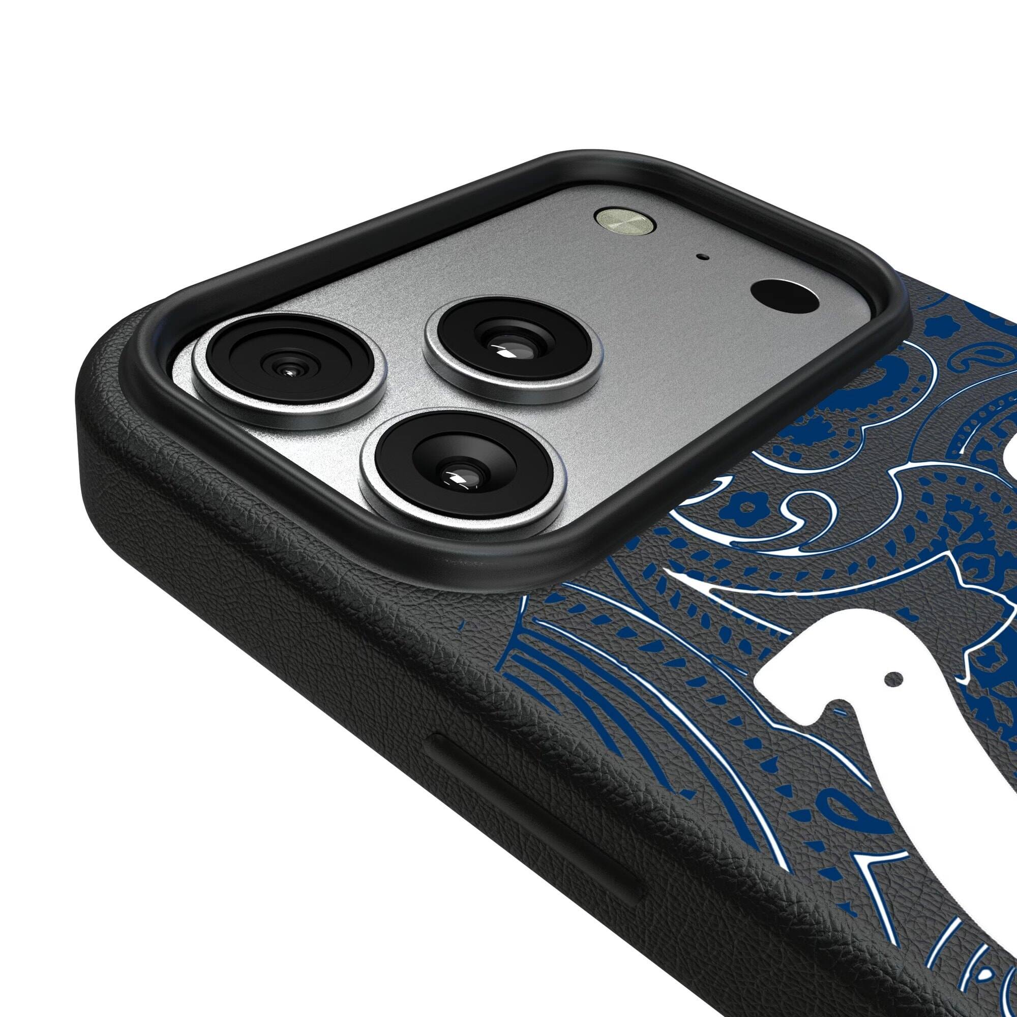 Alt View 2. Keyscaper - Indianapolis Colts Paisley iPhone Magnetic Bump Case - 15 - Black.