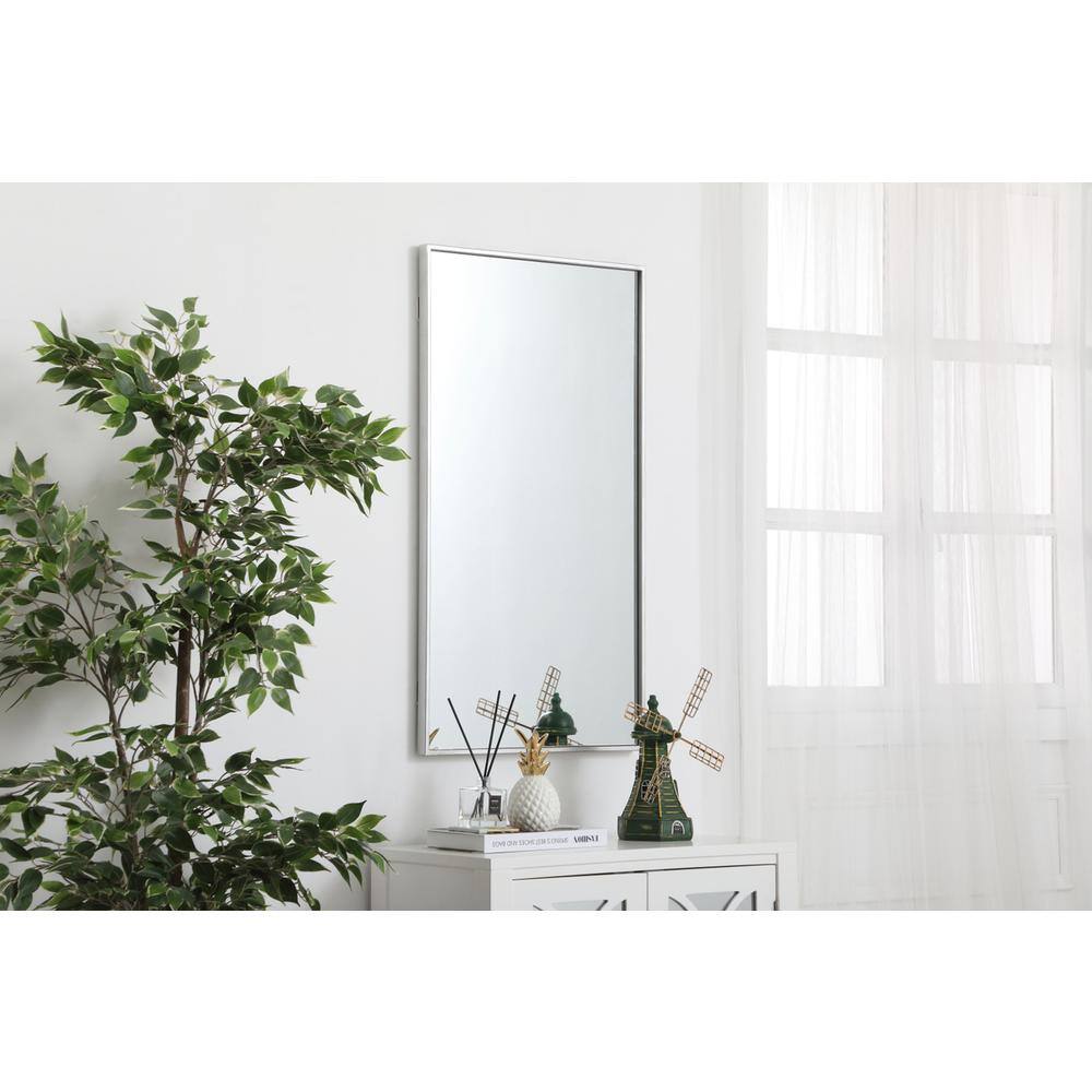 Alt View 7. Elegant Decor - Metal frame rectangle mirror 20 inch in silver - Silver.