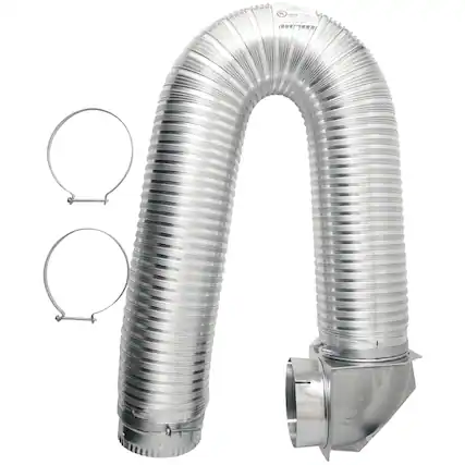 Front. Builder's Best - 4" x 8ft UL Transition-Duct Single-Elbow Kit.