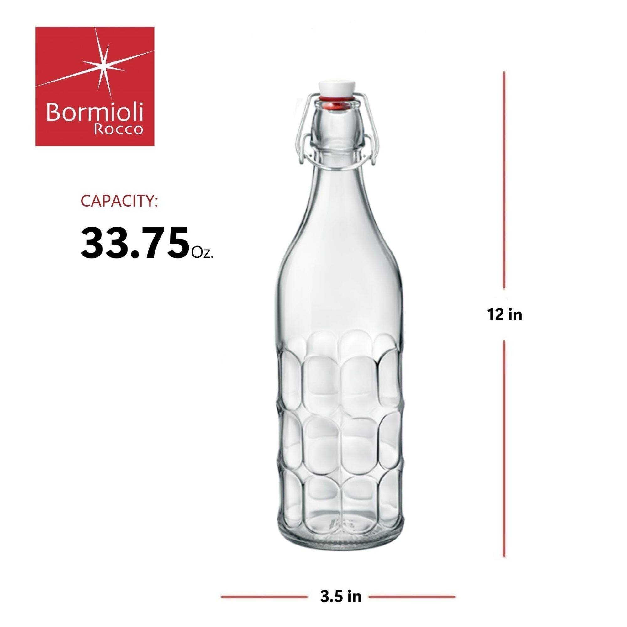 Bormioli Rocco  
CAPACITY: 33.75 oz  
12 in  
3.5 in