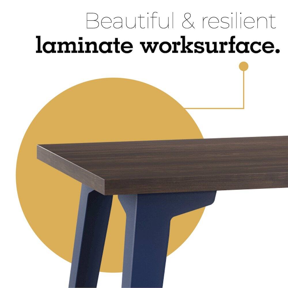 Beautiful & resilient laminate worksurface.