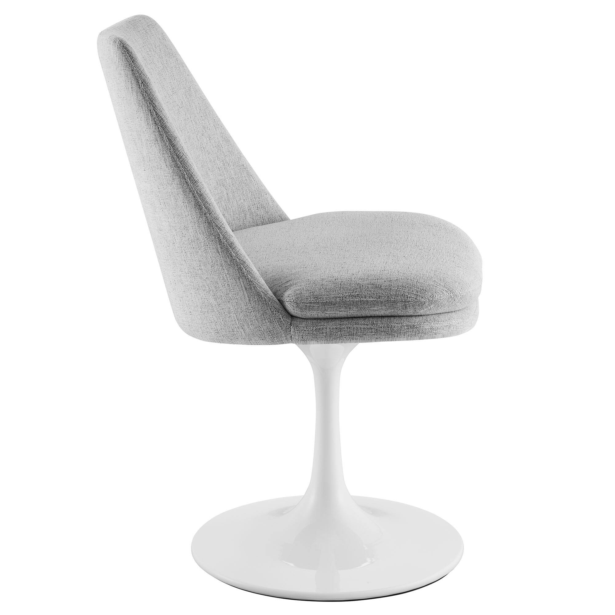 Back. Modway - Lippa Swivel Dining Upholstered Side Chair by Modway - Gray.