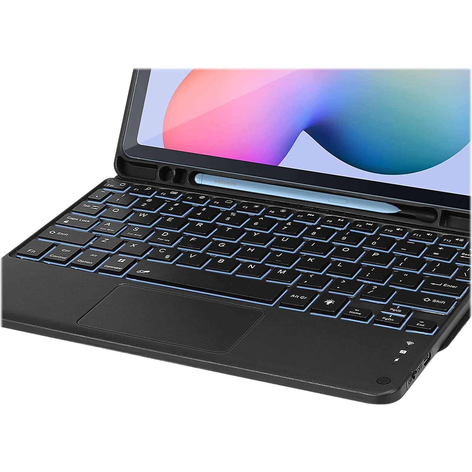 Alt View 14. SaharaCase - Keyboard Folio Case for Samsung Galaxy Tab S6 Lite (2020-2024) - Black.