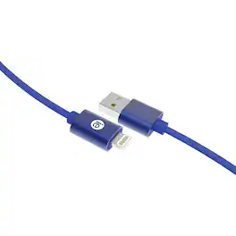 iEssentials - Ien-bc10l-bl Charge And Sync Braided Lightning To Usb Cable (120 In.; - Blue