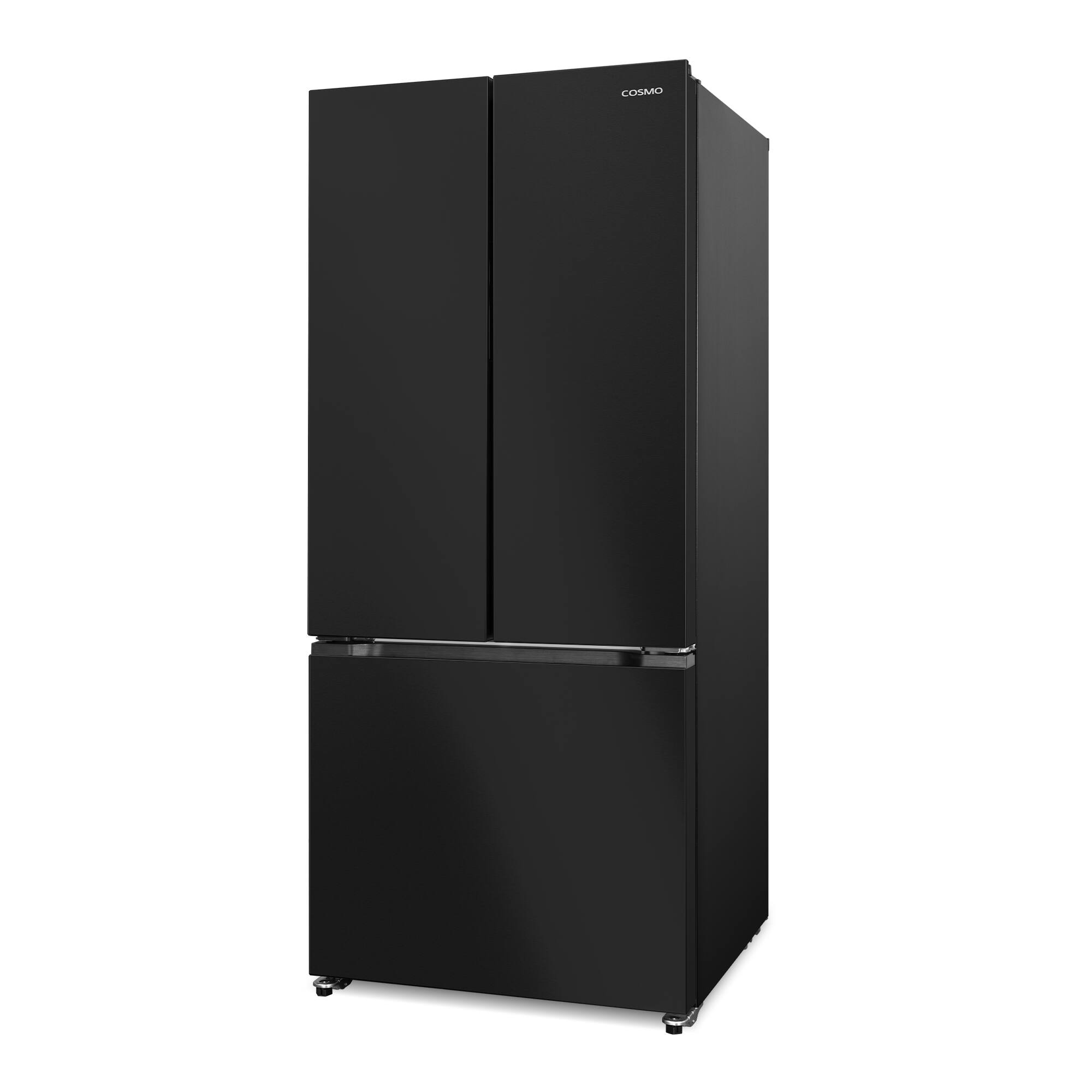 Alt View 7. COSMO - COS-RFFV183RBK 30 in. Vista Collection 17.5 cu. ft. Counter Depth 3-Door French Door Refrigerator, Freezer Drawer - Matte Black.