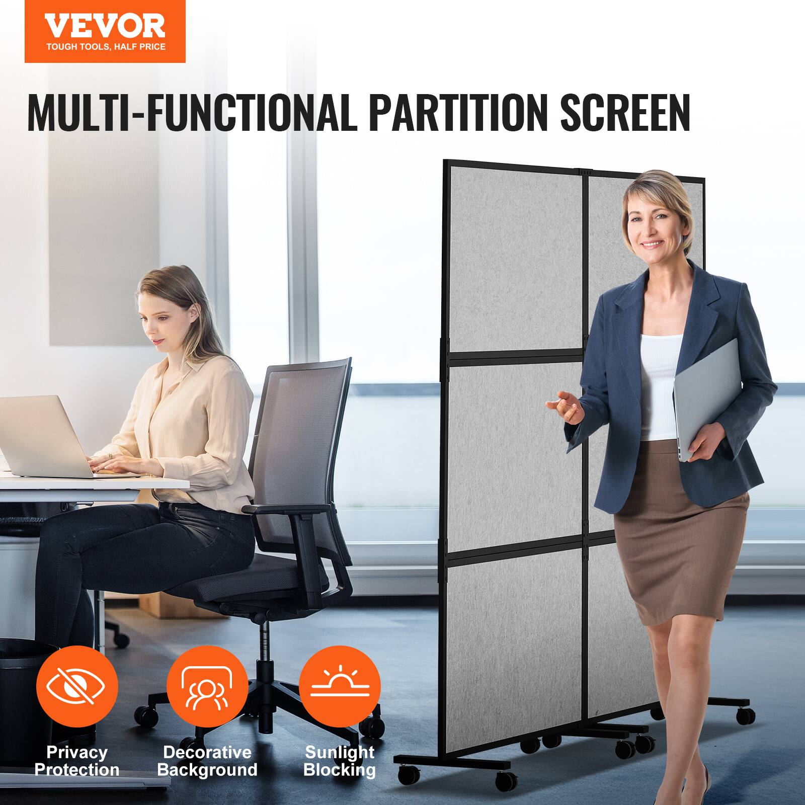 VEVOR TOUGH TOOLS, HALF PRICE MULTI-FUNCTIONAL PARTITION SCREEN Privacy Protection, Decorative Background, Sunlight Blocking
