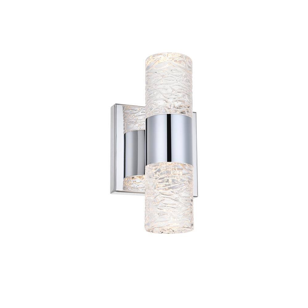 Alt View 4. Elegant Lighting - Vega 2 light Chrome LED Wall Sconce - Chrome.