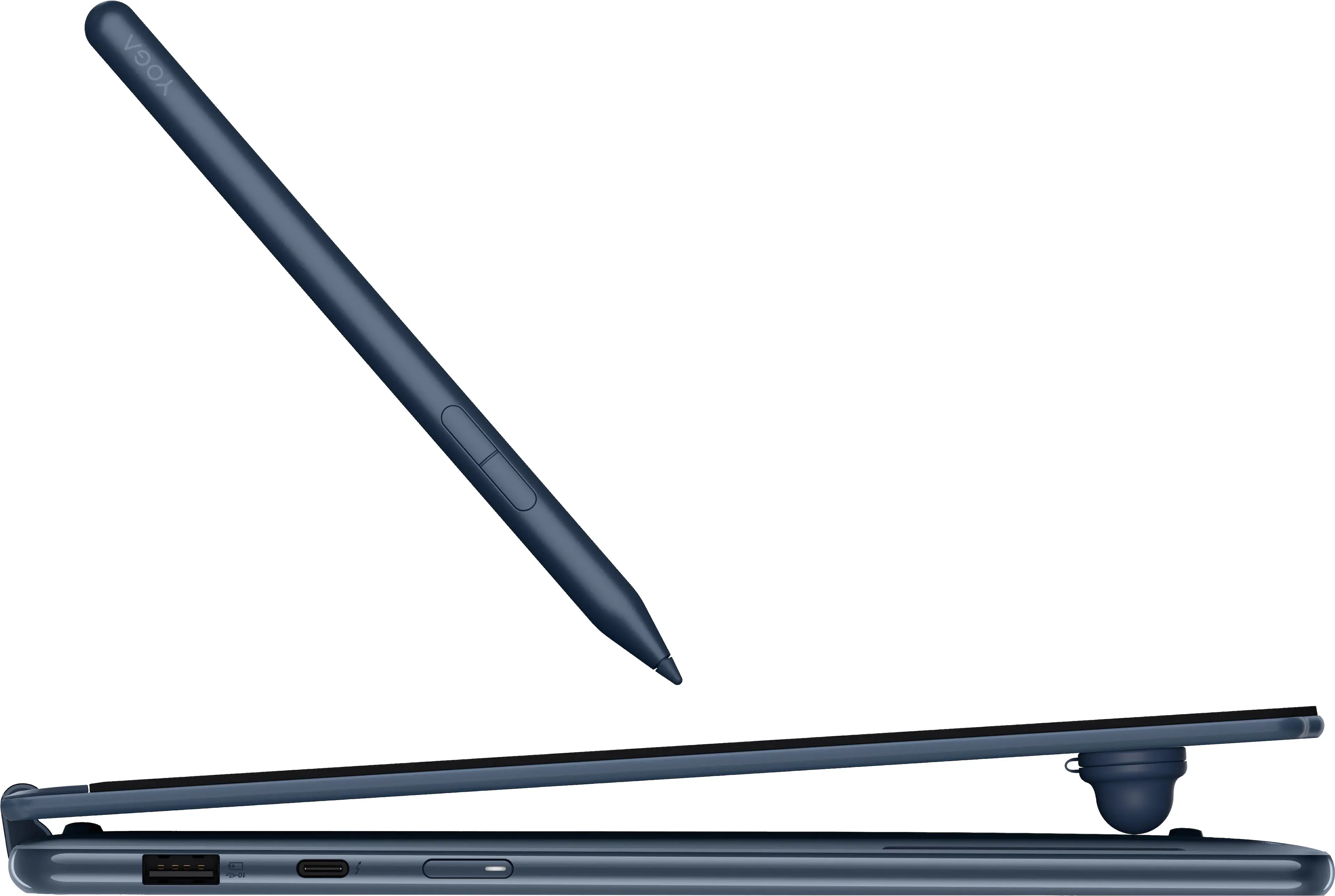 Alt View 20. Lenovo - Yoga 9i 2-in-1 Aura Edition 14" 3K OLED Touchscreen Laptop - Core Ultra 7 Processor 355 2026- 32GB Memory- 1TB Storage - Cosmic Blue.