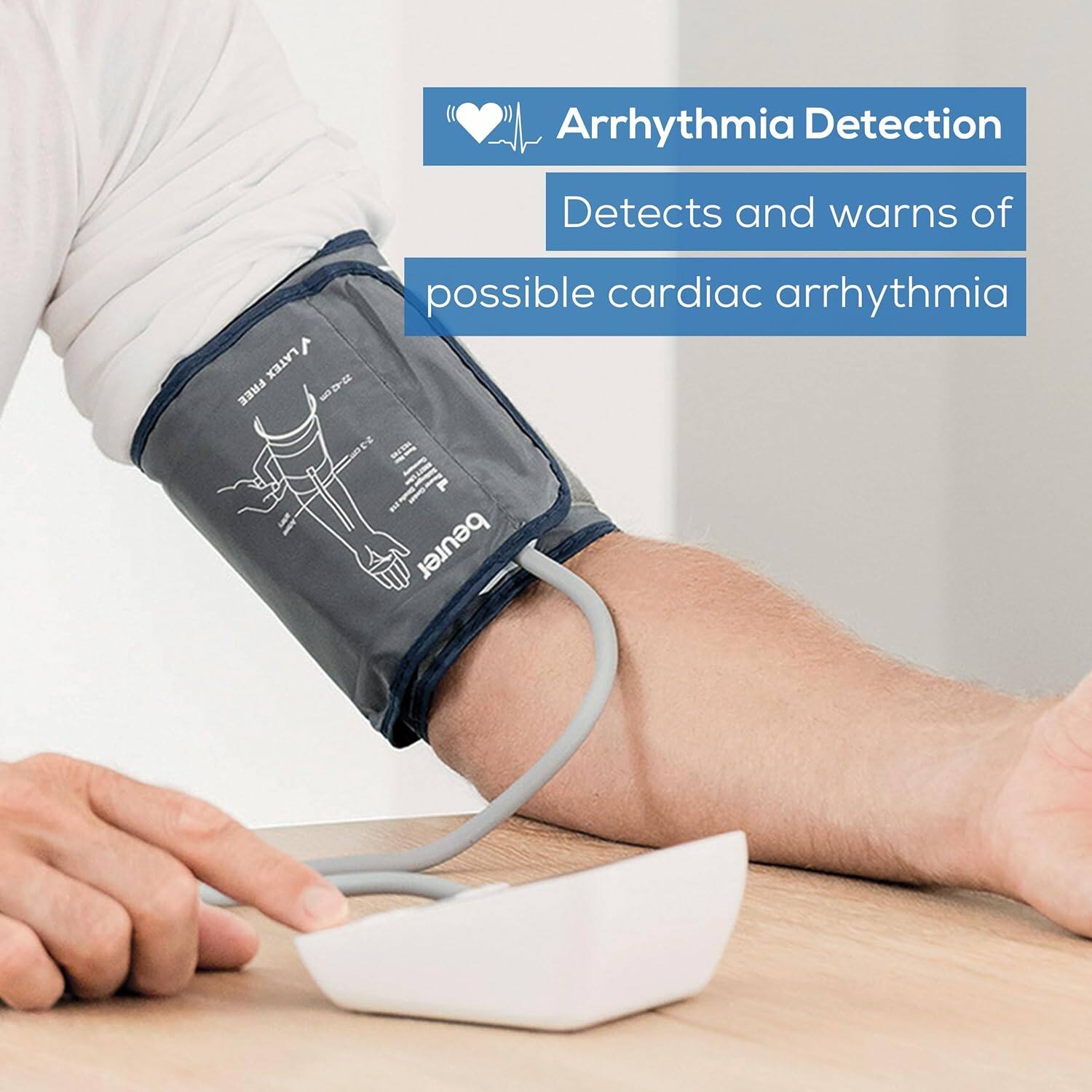 Arrhythmia Detection  
Detects and warns of possible cardiac arrhythmia