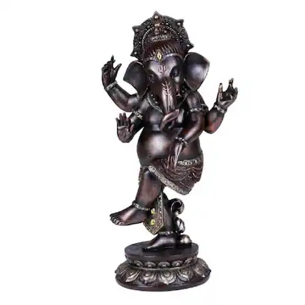 Front. Pacific Trading - Dancing Ganesha Statue Figurine 13 inch - Bronze.