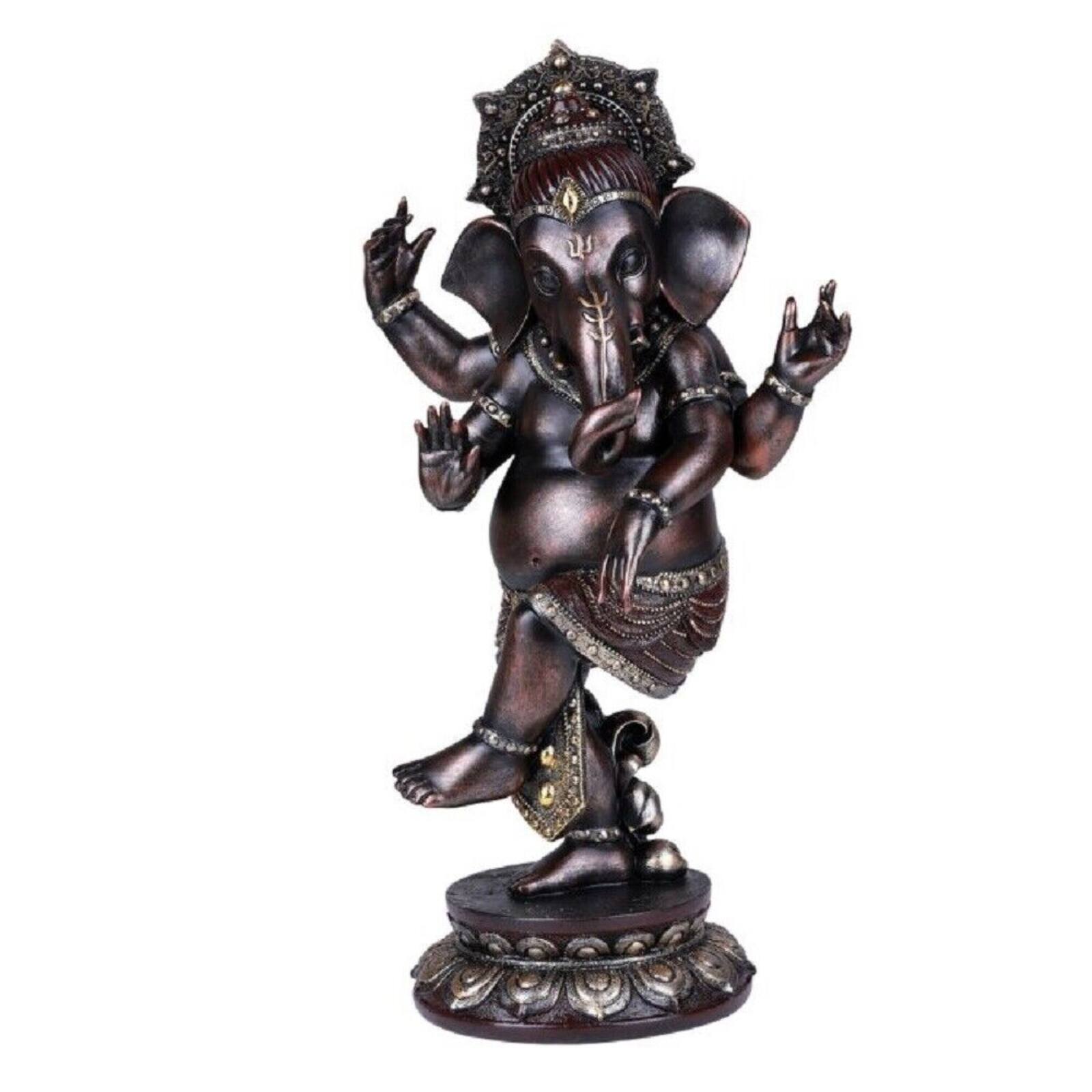 Front. Pacific Trading - Dancing Ganesha Statue Figurine 13 inch - Bronze.