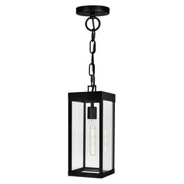 CWI Lighting - Windsor 1 Light Outdoor Ceiling Light - Black