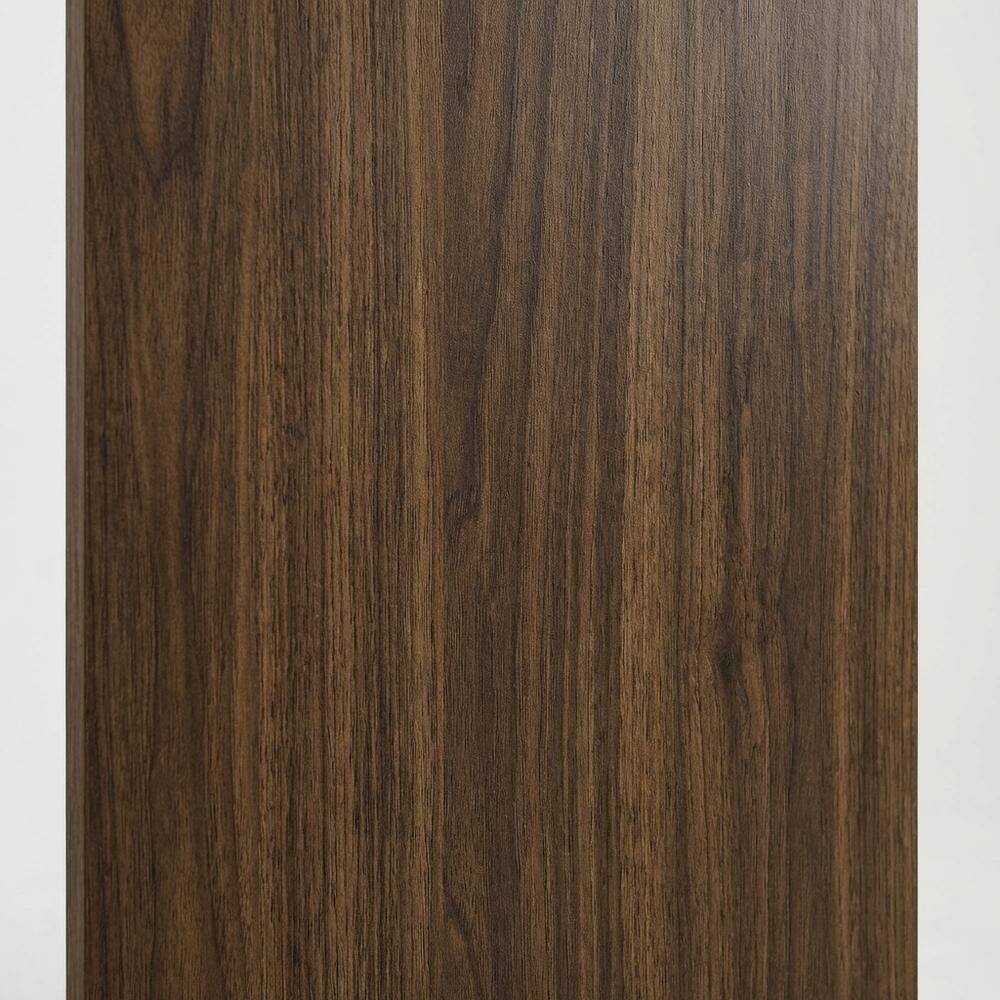 Alt View 1. FurniFact - Wooden Bookcase with Sliding Doors and Contemporary Design - Brown.