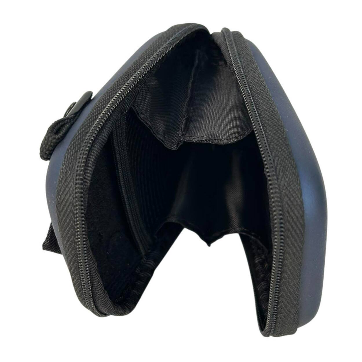 Left. Kodak - Kodak Compact Zippered Hardshell Blue Camera Case with Shoulder Strap Loop.