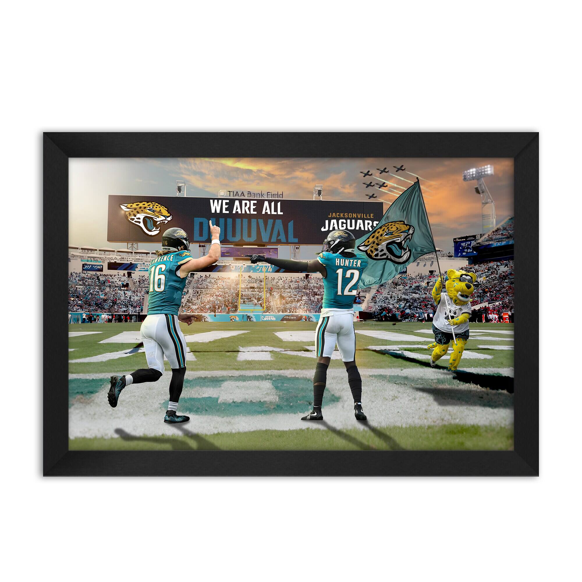 Travis Hunter and Trevor Lawrence Framed Two-Player Art Print